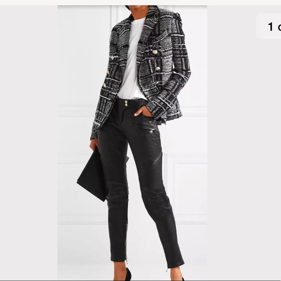 tweed balmain blazer